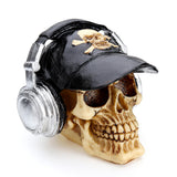 Resin,Craft,Statues,Decoration,Skull,Headphone,Creative,Skull,Figurines,Sculpture