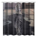 Tiger,Heart,Bathroom,Accessories,Mildew,Waterproof,Shower,Curtain,Toilet