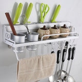 Multifunction,Kitchen,Storage,Organizer,Holder,Hooks,Spice,Shelf