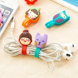 Cable,Earphome,Cartoon,Organizer,Holder,Silicone,Rubber,Storage,Fastener