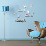 Vinyl,Mirror,Sticker,Butterflies,Mural,Decal,Decor