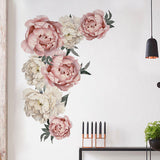 Romantic,Peony,Flowers,Sticker,Decal,Background,Living,Decor