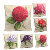 Flowers,Cotton,Linen,Throw,Pillow,Cushion,Cover,Decor