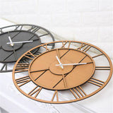 Modern,Clock,Round,Silent,Movement,Skeleton,Roman,Numeral,Minimalist,Clock