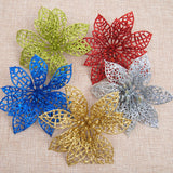 10Pcs,Christmas,Glitter,Hollow,Flower,Decoration,Flowers,Christmas,Trees,Decorations