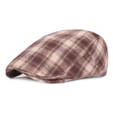 Unisex,Cotton,Beret,Forward,Outdoor,Travel,Plaid,Retro