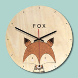 Wooden,Clock,Livingroom,Animal,Printing,Painting,Clock,Creative,Clock,Decor