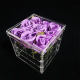 Clear,Acrylic,Flower,Makeup,Organizer,Artificial,Flower,Bouquet,Wedding,Decorations