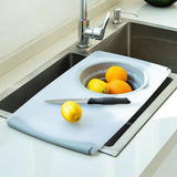 Kitchen,Telescopic,Multifunctional,Thick,Plastic,Chopping,Board,Drain,Storage,Basket