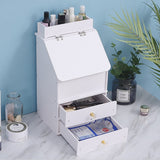 White,Cosmetic,Storage,Cover,Mirror,Medium