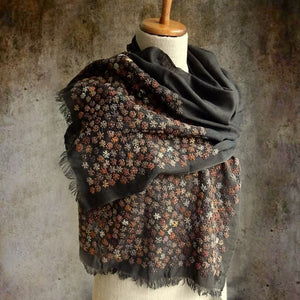 Women,Tassel,Small,Flower,Pattern,Elegant,Scarf,Shawl