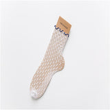 Women,Summer,Breathable,Middle,Socks,Hollow,Socks