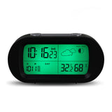 Loskii,Digital,Thermometer,Weather,Display,Snooze,Alarm,Clock,Screen