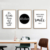 Quote,Modern,Canvas,Poster,Black&White,Prints,Picture,Decoration