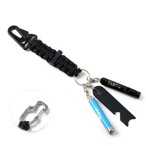 IPRee,Outdooors,Multitool,Carabiner,Camping,Safety,Buckle,Keychain,Whistle,Torch