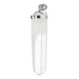 Natural,Clear,Crystal,Tourmaline,Column,Chakra,Pendant,Birthday