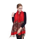 Women,Classic,Oversize,Scarves,Winter,Jacquard,Shawl,Tassel,Scarf