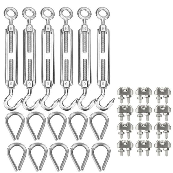 Turnbuckles,Stainless,Steel,Thimble,Swage,Marine,Shade