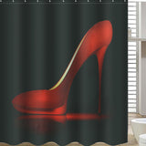 Heels,Black,Waterproof,Bathroom,Shower,Curtain,Liner,Polyester,Fabric,Bathroom,Curtain,Hooks