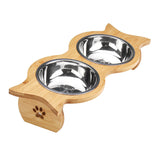 Large,Double,Feeder,Stand,Puppy,Stainless