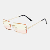 Women,Frameless,Color,Gradient,Square,Shape,Fashion,Casual,Protection,Sunglasses