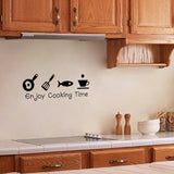 Cartoon,Enjoy,Cooking,Kitchen,Sticker,Mural,Decals,Stickers,Background,Decor