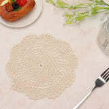 Floral,Pattern,Cotton,Crocheted,Doilies,Doily