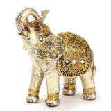 Golden,Elephant,Statue,Lucky,Wealth,Figurine,Decor