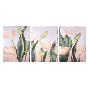 Unframed,Triptych,Flower,Tulip,Blossom,Canvas,Prints,Picture,Paintings