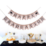 Burlap,Happy,Graduation,Banners,Bunting,Garland,Party,Decoration,Supplies