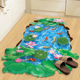 Miico,Creative,Goldfish,Lotus,Removable,Decorative,Floor,Decor,Sticker