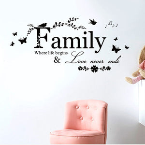 Family,Quote,Sticker,Removable,Vinyl,Decal,Decor