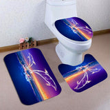 Glowing,Dolphin,Waterproof,Shower,Curtain,Floor,Toilet,Cover,Bathroom,Waterproof,Curtain,Hooks