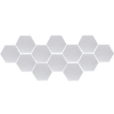 12Pcs,12.6cm,Mirror,Sticker,Vinyl,Hexagon,Removable,Acrylic,Mirror,Decor