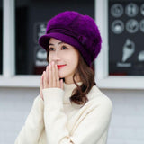 Women's,Thick,Earmuffs,Beret