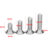 Suleve,M3ASH5,10pcs,Countersunk,Screws,Alloy,Steel,Titanium,Plated,Grade