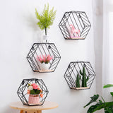 Hexagon,Shelf,Twill,Trellis,Storage,Holders,Wooden,Holder,Decor,Kitchen