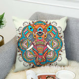 Bohemian,Style,Elephant,Printing,Cushion,Cover,Linen,Cotton,Throw,Pillow,Office