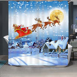 Christmas,Style,Waterproof,Polyester,Shower,Curtain,Cartoon,Santa,Father,Pattern,Hooks