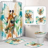 Giraffe,Waterproof,Bathroom,Shower,Curtain,Toilet,Cover,Nonslip,accessories