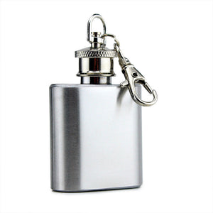 Pocket,Stainless,Steel,Bottle,Whiskey,Liquor,Flask,Screw,Keychain,Flagon