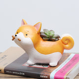 Honana,Creative,Akita,Husky,Dachshund,Flower,Cartoon,Plant,Decoration