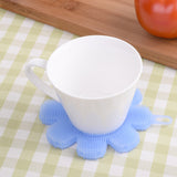 KCASA,Flower,Shape,Silicone,Vegetable,Fruit,Cleaning,Brush,Resistant,Coaster