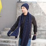 Solid,Color,Fashion,Casual,Beanie,Scarf,Gloves