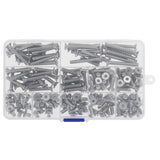 165Pcs,Stainless,Steel,Socket,Screw,Bolts,Assortment