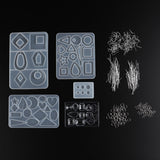 248Pcs,Silicone,Earring,Pendant,Resin,Epoxy,Jewelry,Making,Mould,Tools