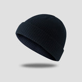 Unisex,Solid,Color,Knitted,Skull,Beanie,Brimless