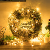 Luxury,Golden,Christmas,Light,Window,Wreath,Light,Decor