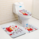 Christmas,Decoration,Santa,Snowman,Bathroom,Toilet,Covers