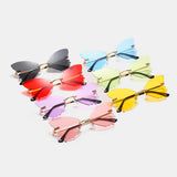 Women,Personality,Butterfly,Shape,Frameless,Protection,Sunglasses